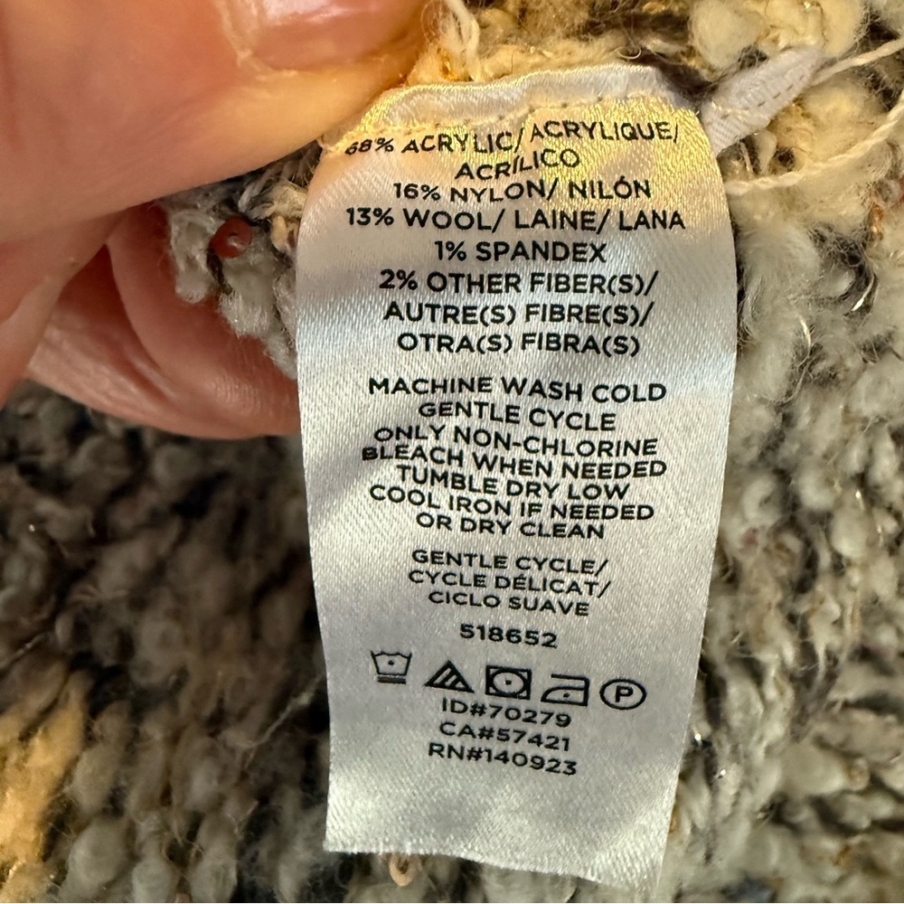 Lou & Grey Womens Cozy Chunky Knit Turtleneck Sweater Hi Lo Hem, Great Condition - Picture 11 of 12